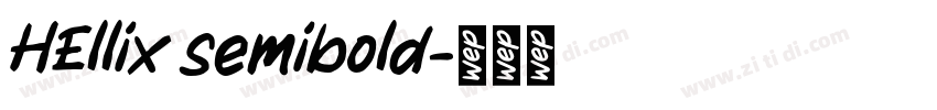 HEllix semibold字体转换